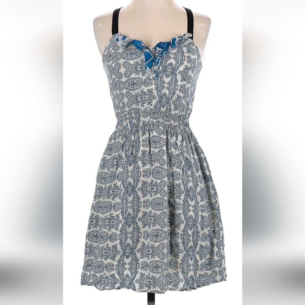 Silk Blue and White Cami Dress